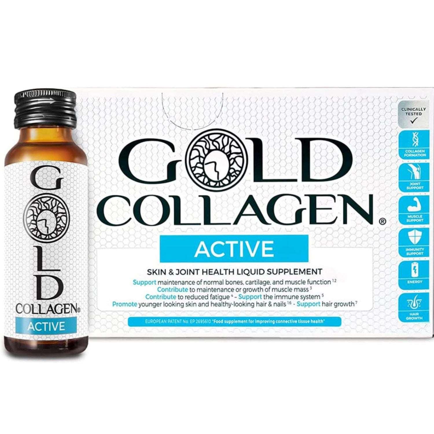 GOLD COLLAGEN - ACTIVE 50ml Bottles - Pack Of 10'S