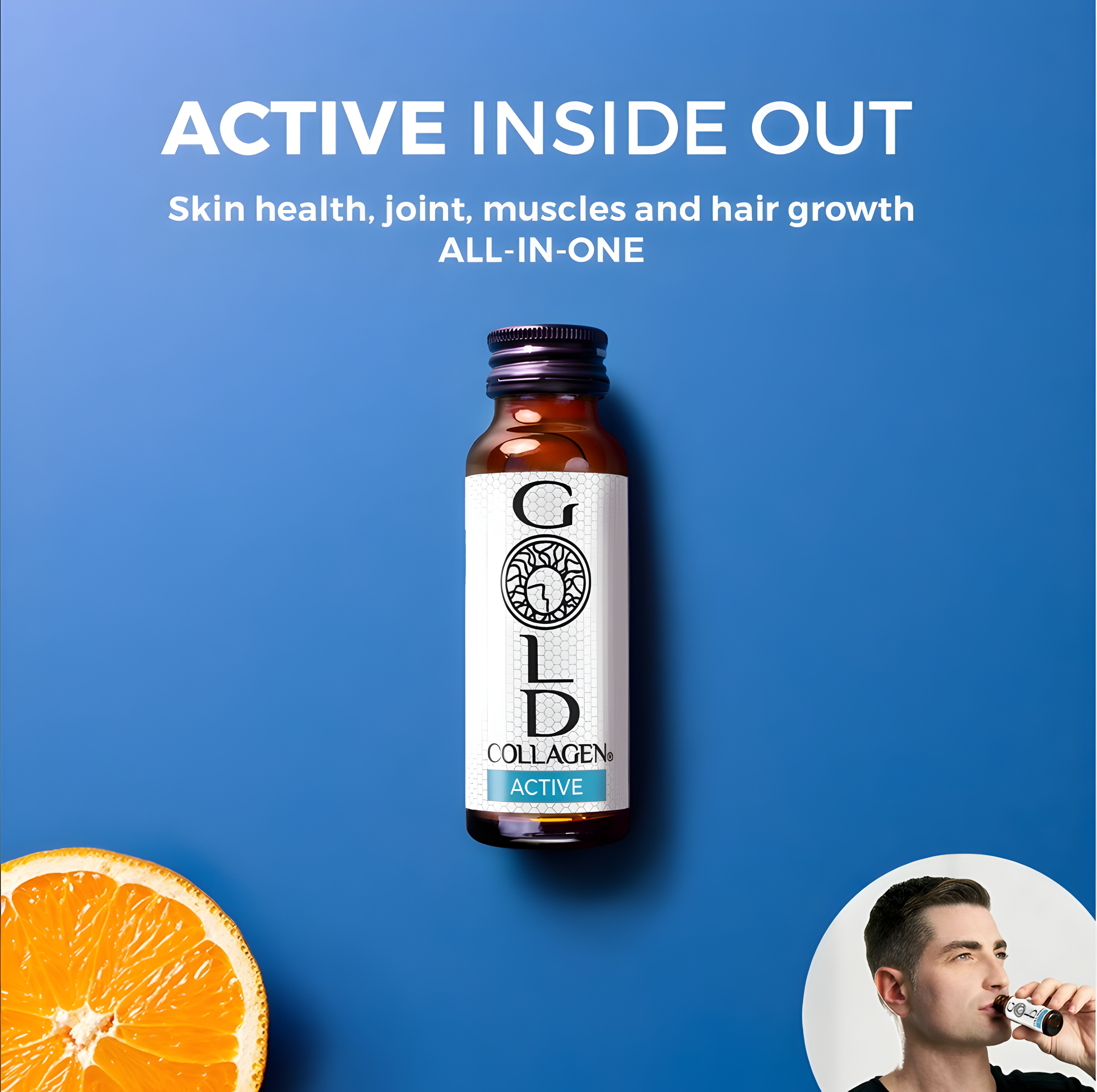 GOLD COLLAGEN - ACTIVE 50ml Bottles - Pack Of 10'S