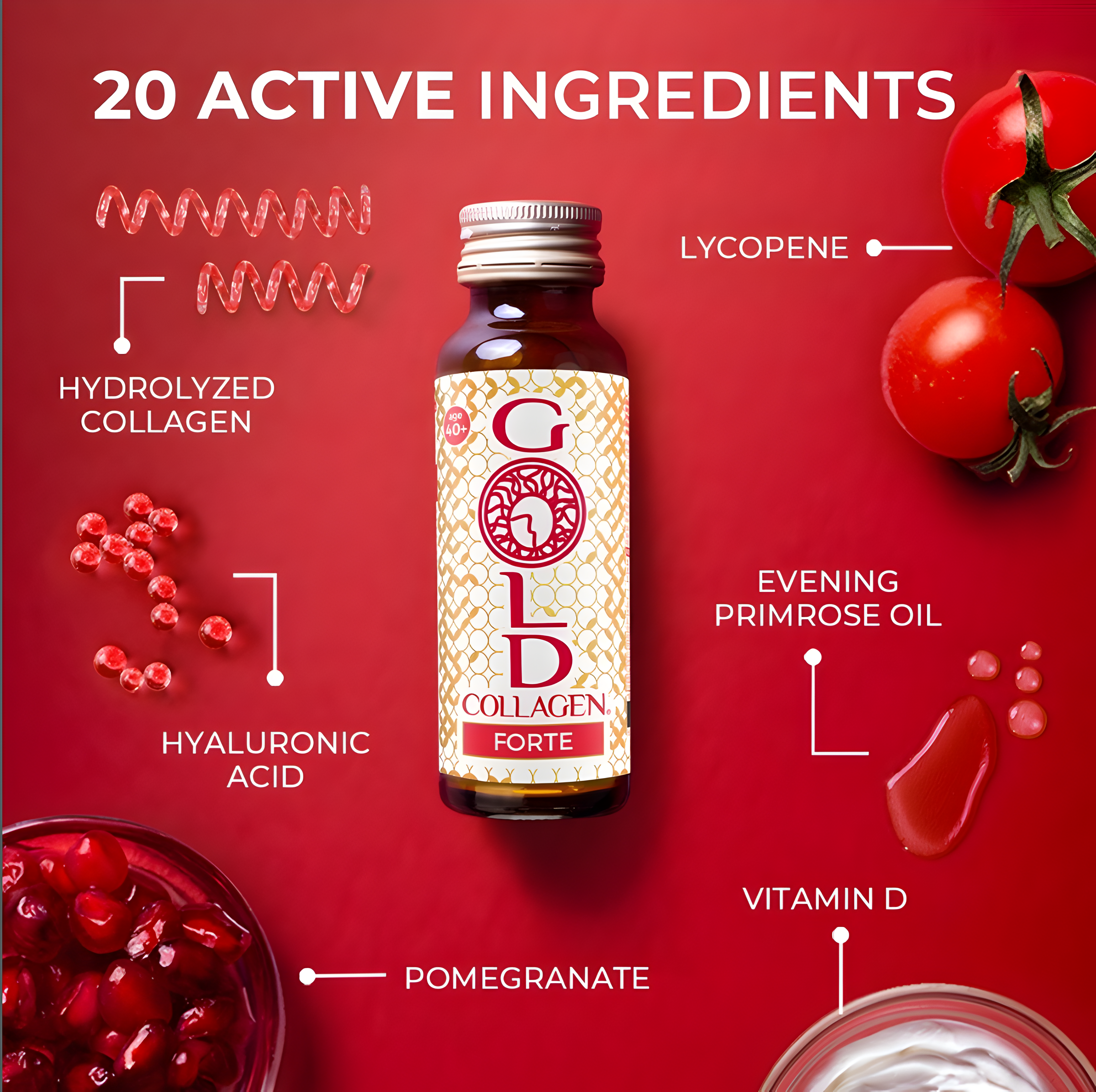 GOLD COLLAGEN - FORTE 50ml Bottles - Pack Of 10'S