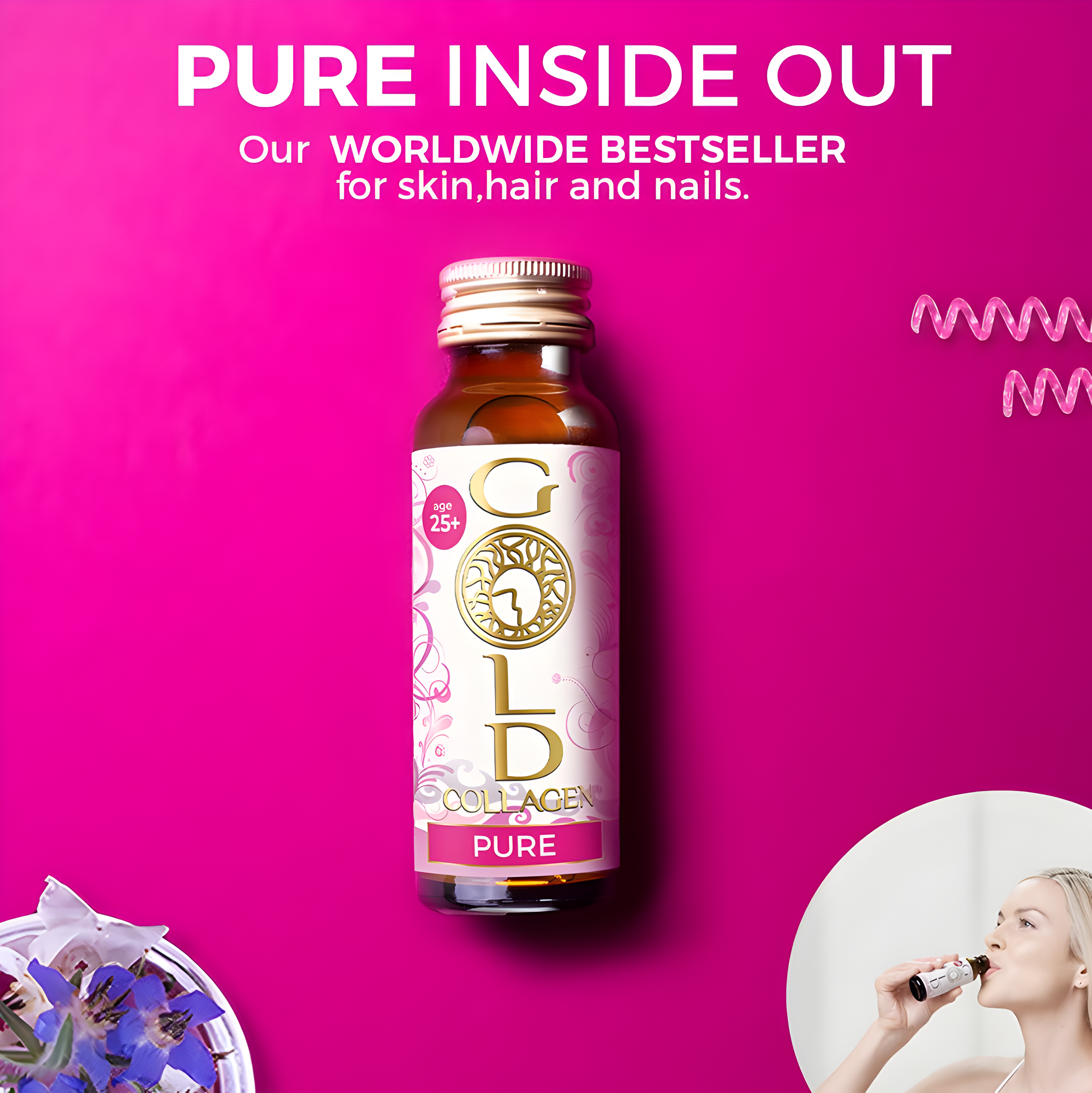 GOLD COLLAGEN - PURE 50ml Bottles - Pack Of 10'S